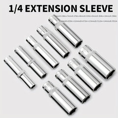 1/4 Socket Set Combination Hexagonal Socket Head Square Ratchet Wrench 6.3mm