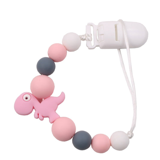 Dino Pacifier Chain Clip - Keep Baby's Pacifier Secure
