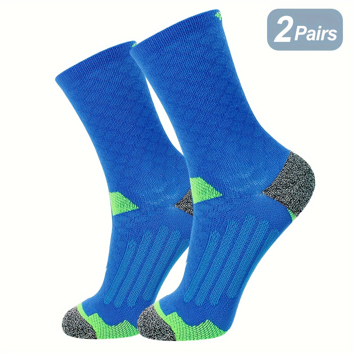2 Pairs Circulation 15-20mmHg Compression Crew Socks