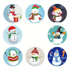 500pcs Christmas Snowman Reward Stickers Roll Self-adhesive Labels