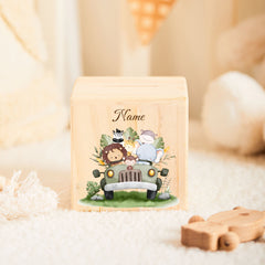 Wooden Piggy Bank Personalized Animal Designs Ideal Gift Boys Girls