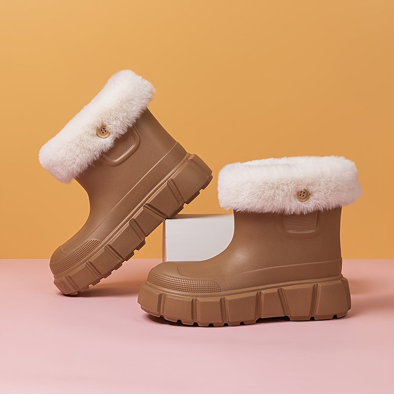 Women's Snow Boots Warm Lined Ankle Booties Non-Slip Waterproof Shoes