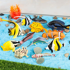 12pcs Deep Sea Fish Set Tropical Fish Set Marine Animal Models