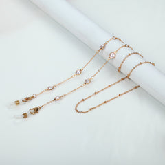 Alloy Plum Pentagram Butterfly Mask Chain Glasses Lanyard