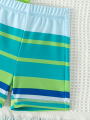 Kids Sunscreen Swimsuit Set Quick Drying Cartoon Graphic Swimwear