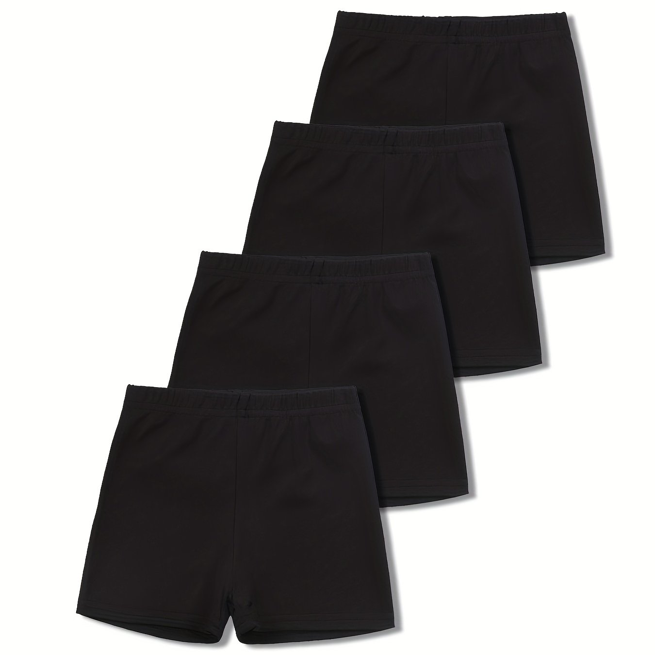 4pcs Girls Elastic Comfy Shorts Children Summer Safety Pants