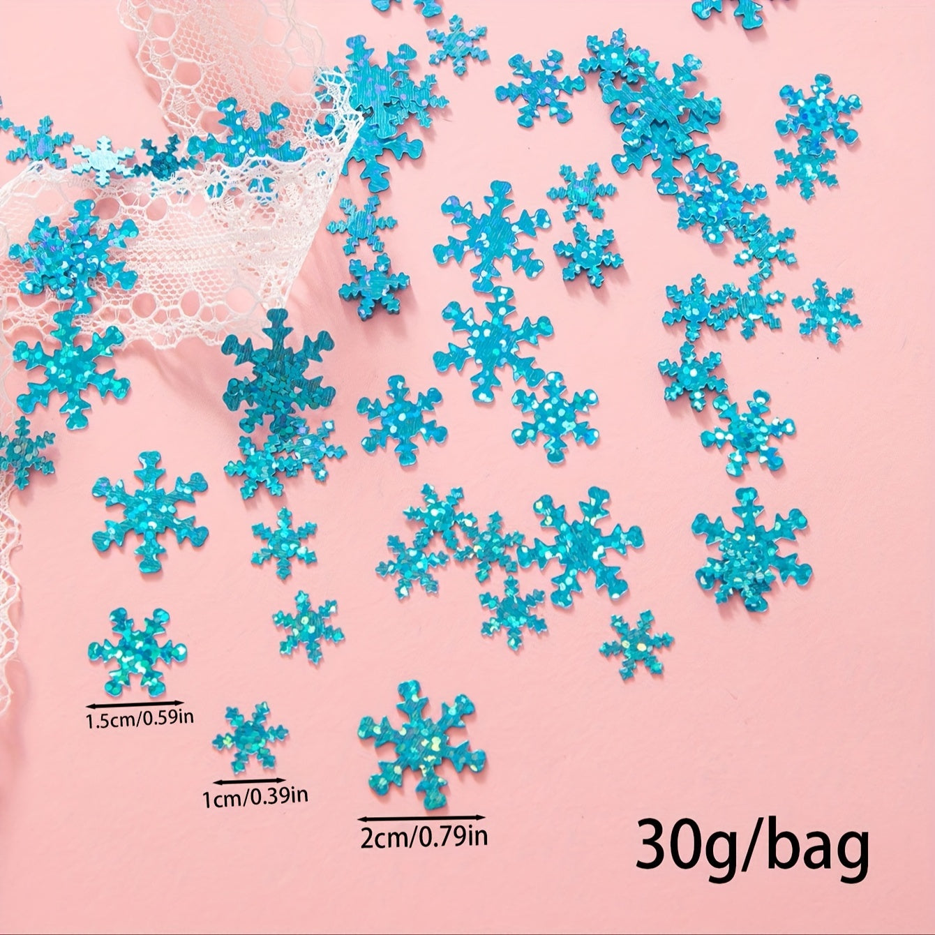 30g Christmas Silvery Snowflake Decoration Confetti Wedding Decor