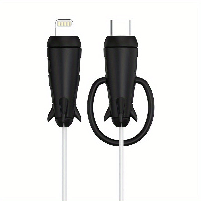 2 Pcs Data Cable Protective Cases: Keep Your Mobile Phone Cable Safe & Stylish
