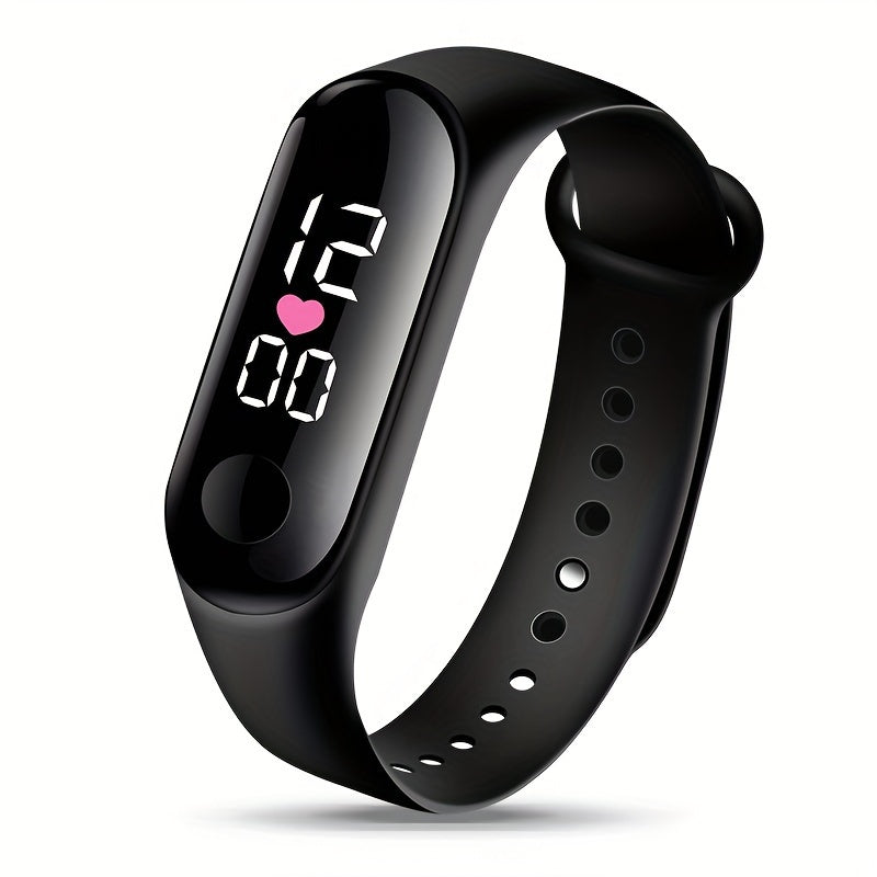 Heart Outdoor Sports Waterproof Watch with LED Screen & Light