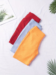 3pcs High Waist Honeycomb Sports Shorts for Women - Summer Fitness and Running