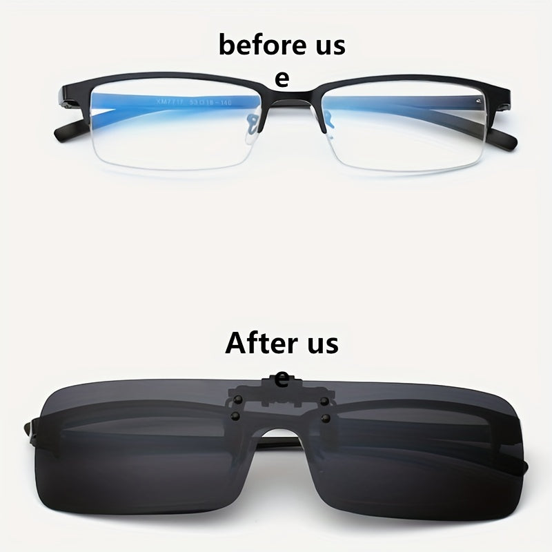 Polarized Lens Clip On Sunglasses UV Protection Driving Glasses