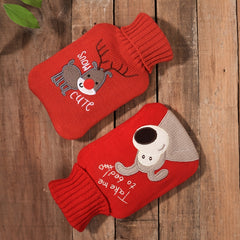 Christmas Hot Water Bag Animal Pattern Indoor Outdoor Use