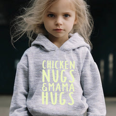 Mama Hug Pattern Hooded Sweatshirt Girls