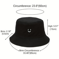 Happy Face Bucket Hat Double Sided Wear For Men