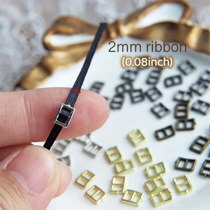 100pcs 3mm Tiny Buckles for Doll Clothes Sewing Projects