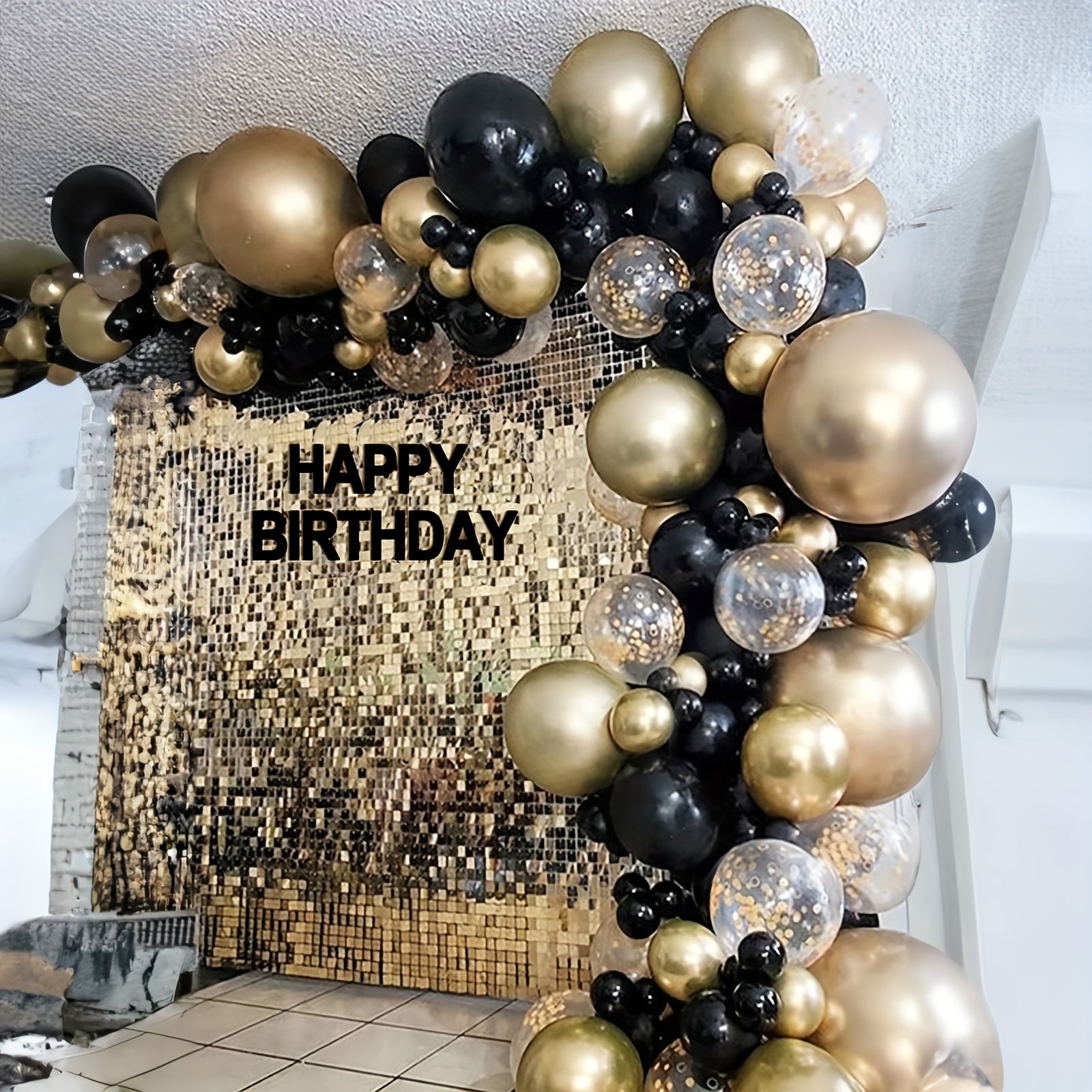131pcs Golden Balloon Garland Kit for Graduation Party