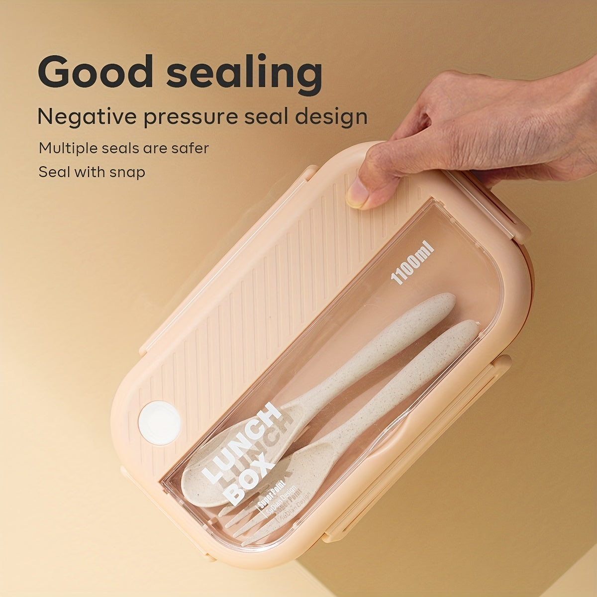 Leakproof Bento Box with Cutlery for Adults Microwave Dishwasher Safe