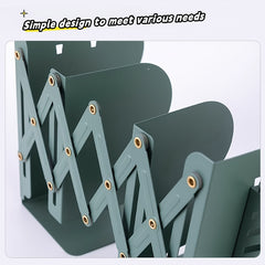 Retractable Book Stand With Pen Holder Desktop Book Storage Rack