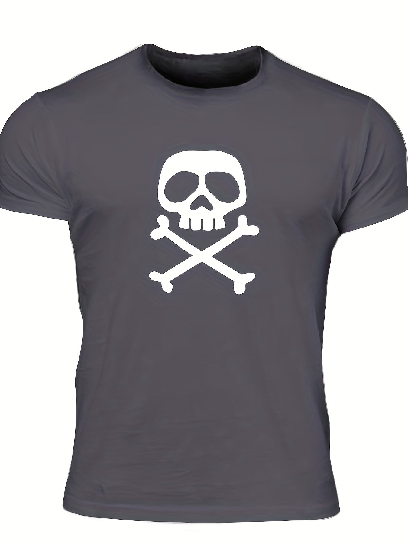 Men's Skull Print T Shirt for Summer Outdoor Activities