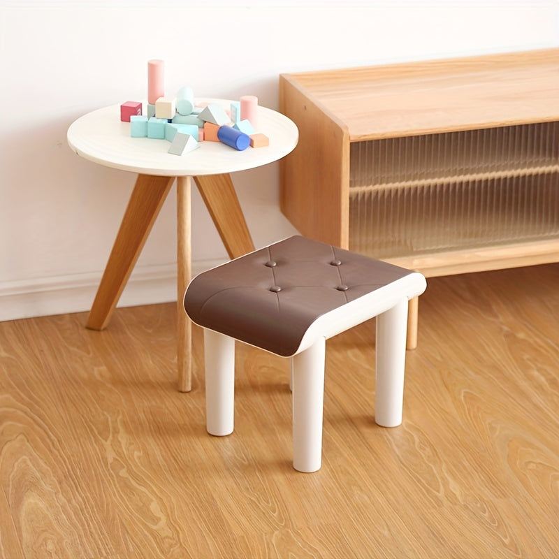 Faux Leather Stools for Shoe Changing in Living Rooms