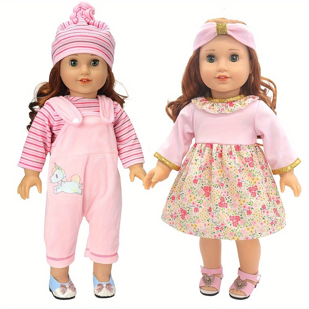 Pink Doll Clothes Set for 17-inch Reborn Baby Onesie