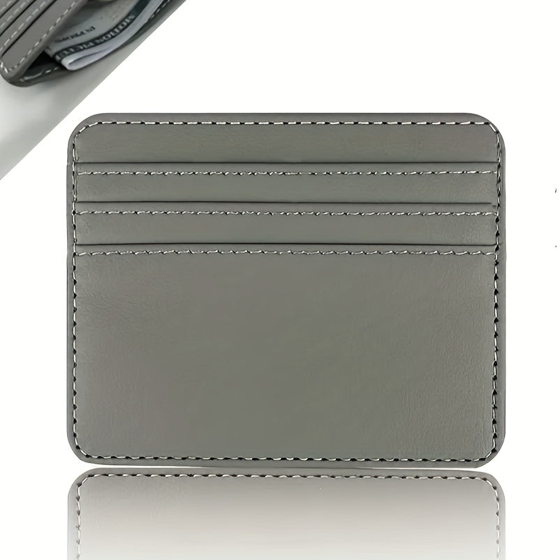 Transparent PU Leather Business Card Holder Wallet ID Credit Card Holder