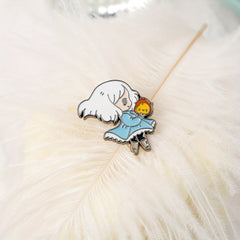 1pc 2pcs Girl Flame Enamel Brooch for Wallet Clothing