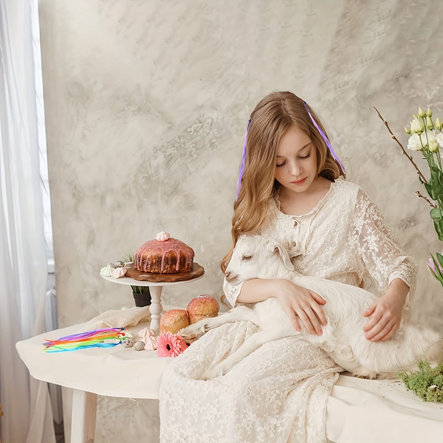 18pc Kids Coloured Hair Extensions Hair Accessories For Girls