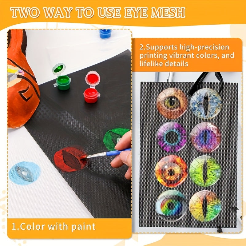 10pcs Furry Costume Eye Mesh 0.5mm Waterproof PVC Plastic Role Playing