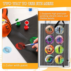 10pcs Furry Costume Eye Mesh 0.5mm Waterproof PVC Plastic Role Playing