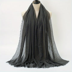 Muslim Bandana Solid Pleated Short Beard Headscarf
