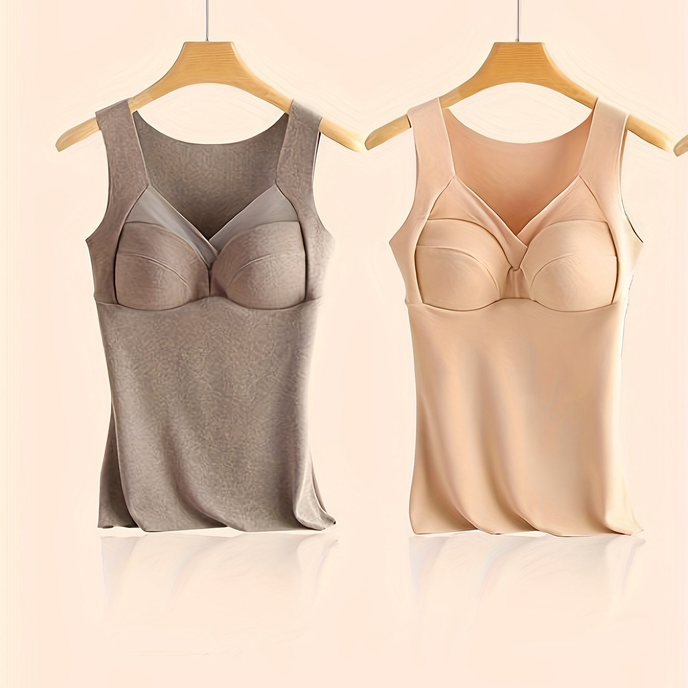 2pcs Sleeveless V Neck Top Women's Lingerie & Sleepwear