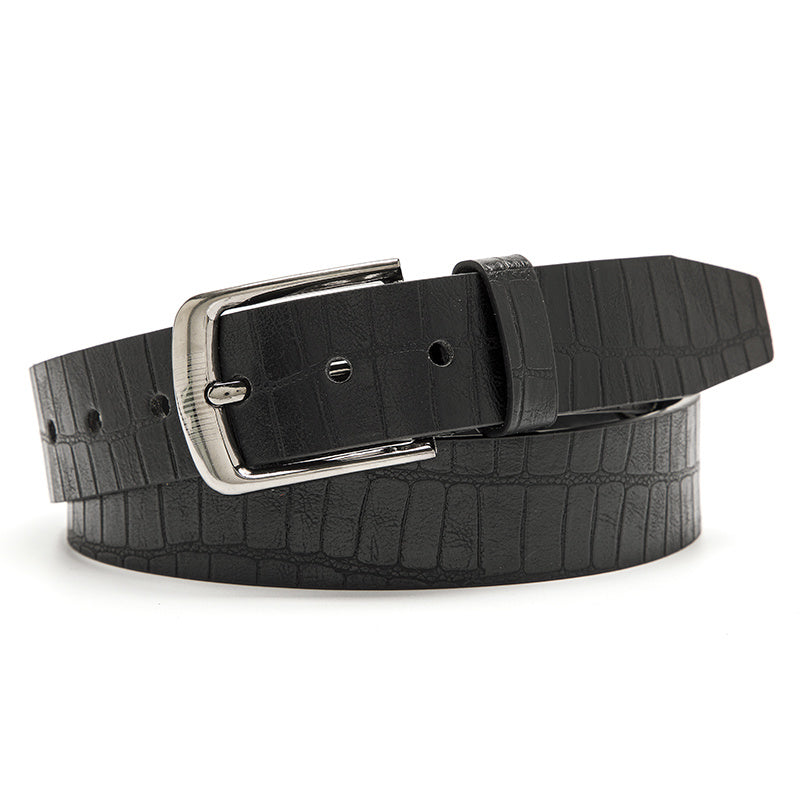 Men's Outdoor Casual PU Leather Belt with Alloy Buckle