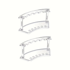 1pc Transparent Pen Holder 6 Slots Display Stand Organizer