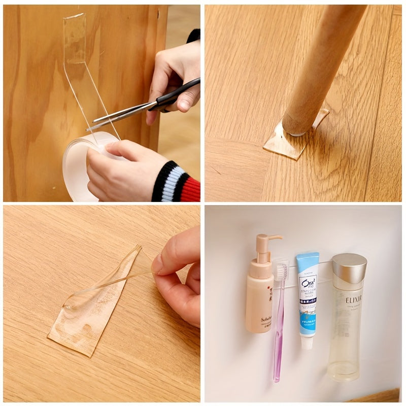 Nano Tape Double Sided Tape Transparent Reusable Washable Strong Adhesive Gel