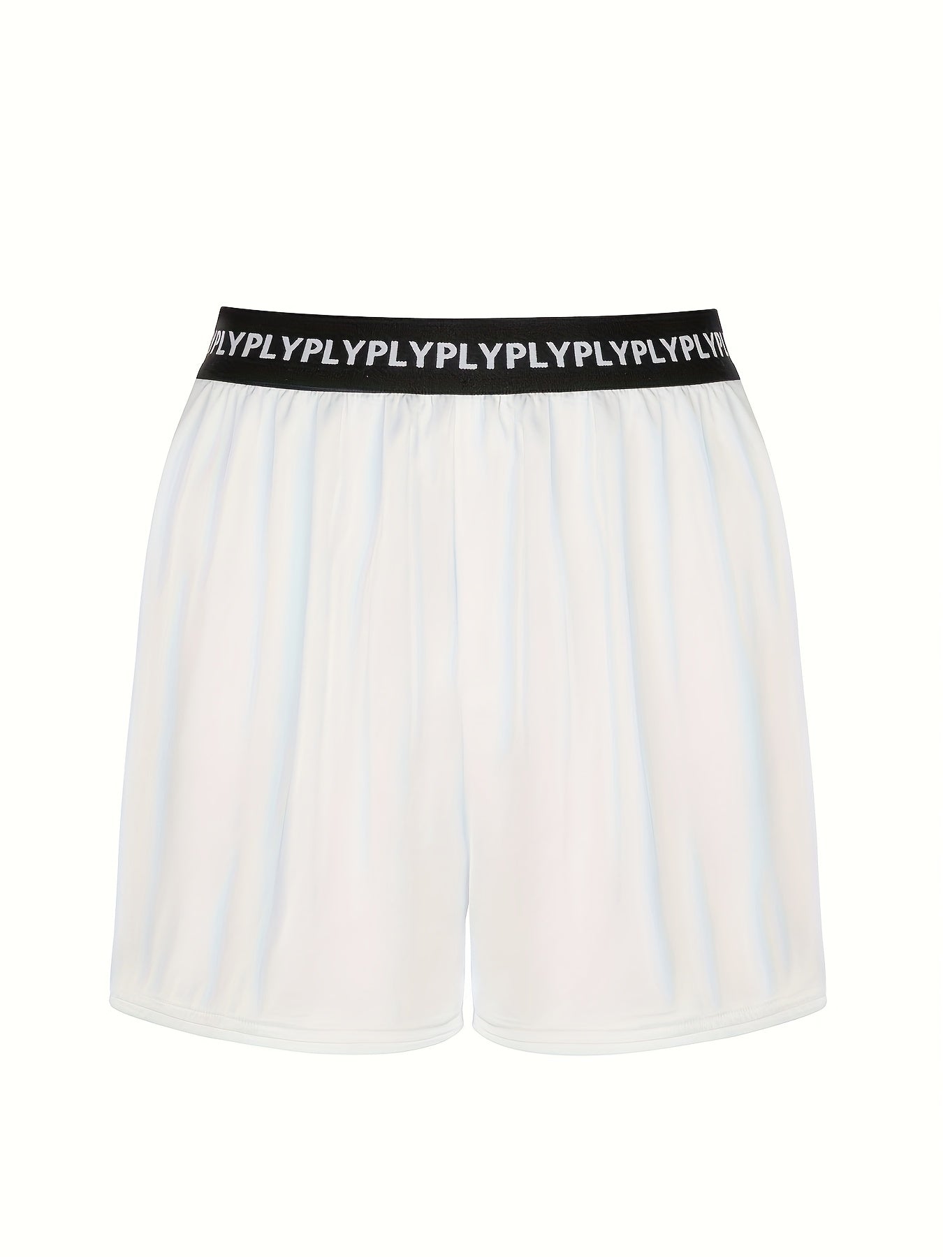 Letter Pattern Waist Fitness Causal Shorts for Women
