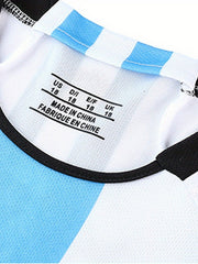 Kids Stripped Football Jersey Set Breathable Quick-drying Outfits for Soccer