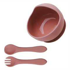 Baby Bowl And Spoon Set Silicone Tableware Children's Bowl With Suction Cup