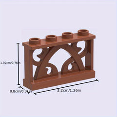 4pcs ABS Plastic Carved Ranch Fences Set for Farm & Garden Scenes