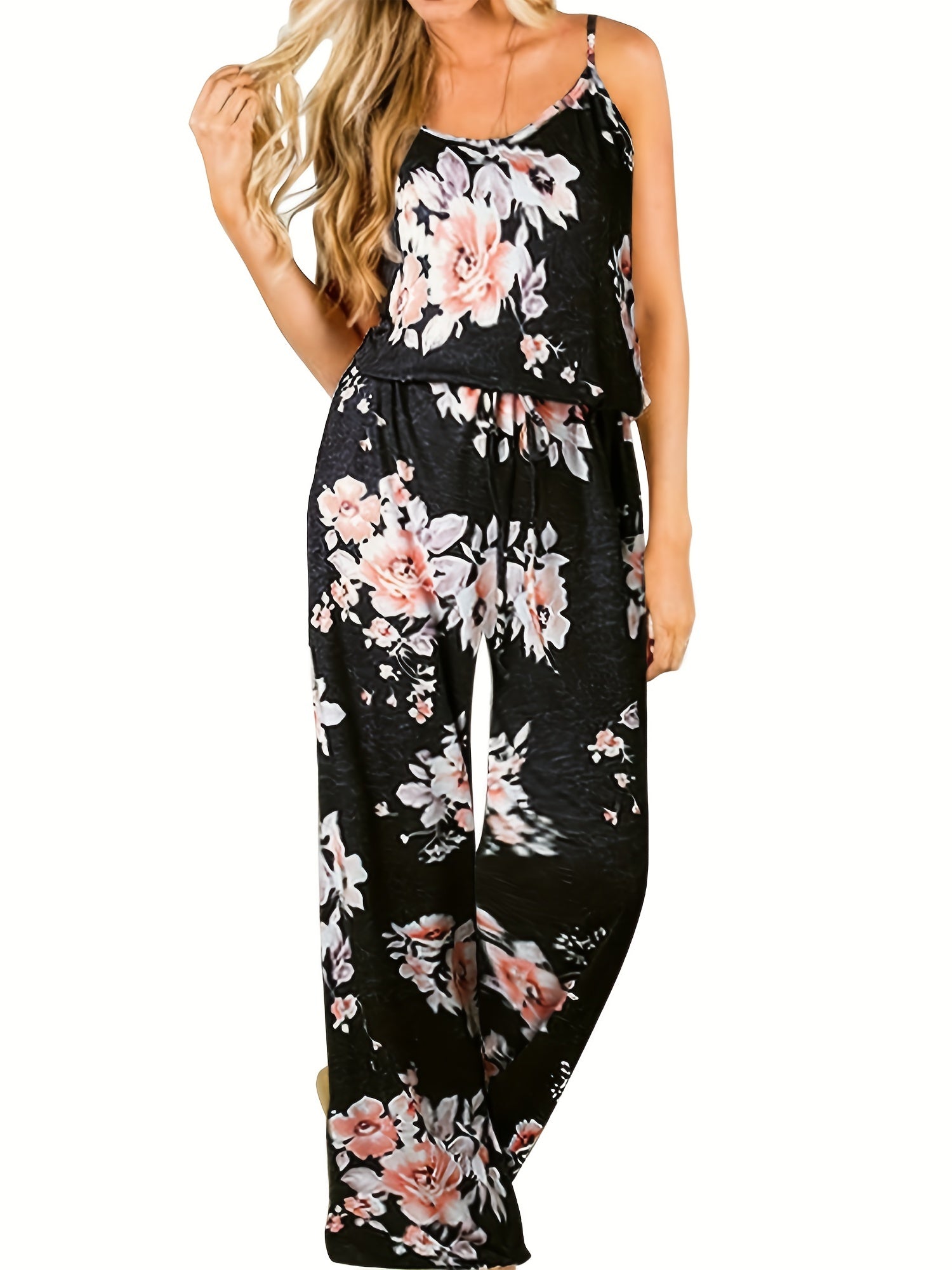 Floral Print Cami Jumpsuit