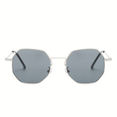 Polygon Sunglasses Retro UV400 Sun Shades Metal Glasses With Bag