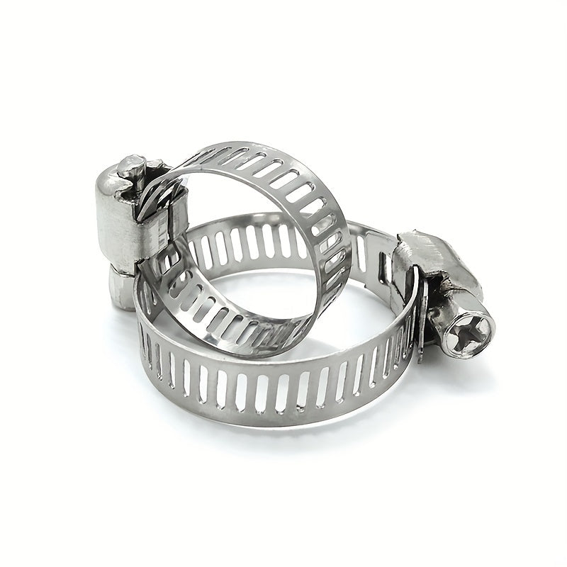 10pcs Stainless Steel Hose Clamp For Water Gas Automotive Mechanical Hose