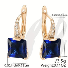 Green Multicolor Birthstone Clip Earrings for Women Dangle Wedding Jewelry