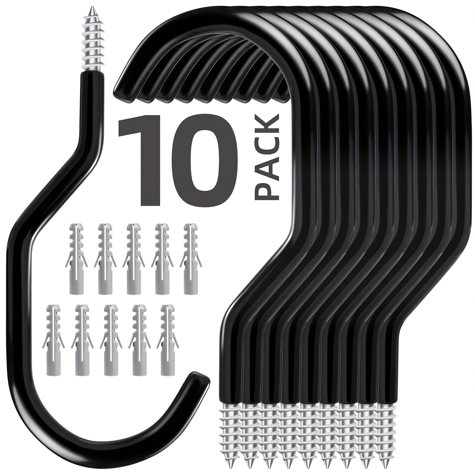 10PCS Garage Storage Hooks Bike Hooks Heavy Duty Ceiling Hoo
