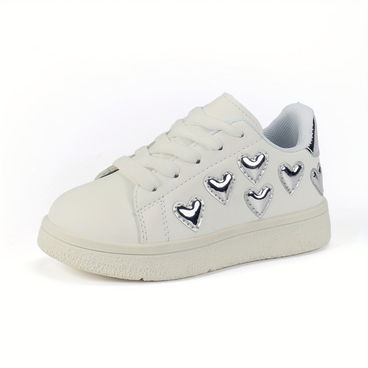 Girl's Solid Skate Shoes Non Slip Soft Sole Sneakers For Kids