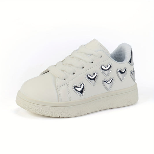 Girl's Solid Skate Shoes Non Slip Soft Sole Sneakers For Kids