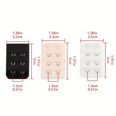 3pcs Adjustable Elastic Bra Strap Extenders Women's Lingerie Accessories