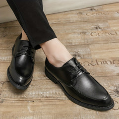 Men's Round Toe Lace Up Derby Shoes Wear resistant Non Slip Formal Shoes