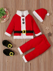 Kids Christmas Party Costume Set 4pcs Dress Up Funny Cosplay Clothes