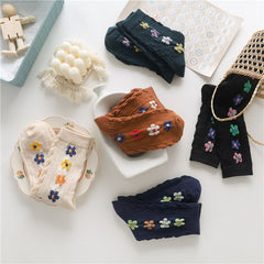 Women's Vertical Floral Socks - 5 Pairs
